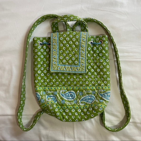 Vera Bradley Green Backpack Purse